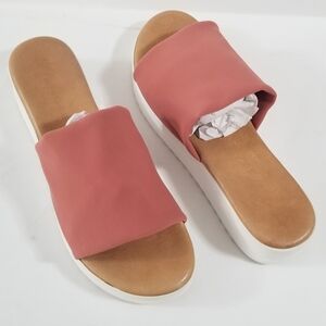 MATISSE "PARADISE"PLATFORM SLIDE ON SANDALS COLOR ROSE SIZE US 10M
